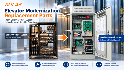 नवीनतम कंपनी समाचार के बारे में Elevator Modernization & Replacement Parts | SULAB